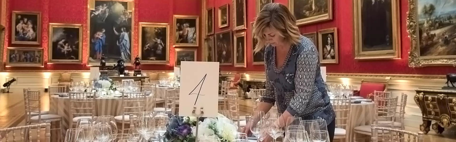 Siobhàn Craven-Robins carrying out final wedding preparations